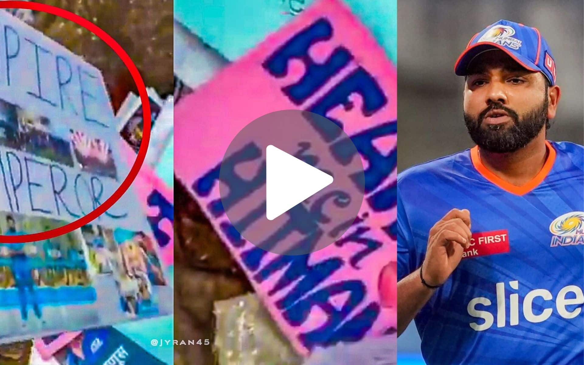 [Watch] Rohit Sharma's Posters 'Dumped' Outside Wankhede During MI Vs RR IPL 2024 Clash